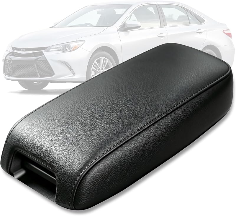 Capa para Apoio de Braço do Console Central AOMSAZTO para Toyota Camry 2012 a 2017, Preta – 1 unidade