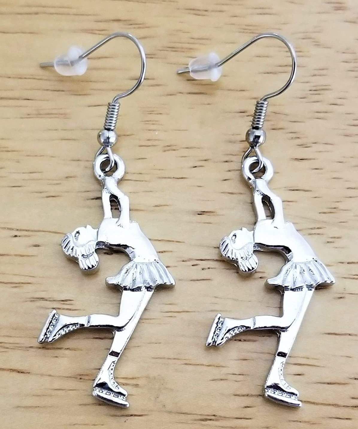 Kit's Kiss Skate Earrings Figure Skating Jewelry Ice Skater Gift Figure Skating Coach Gift Ice Skating Shoes Skate Team Figure Skater Gift - Image 2