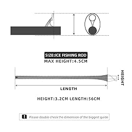 SF Ice Fishing Rod Cover with Elastic Band & Hanging Ring(6Colors-6PCS)