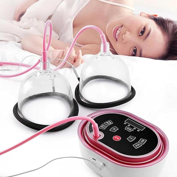 Electric Breast Chest Massager, Electric Chest Enlargement Massage Enhancer with Four Shaping Modes, Anti-Sagging Firming Breast, for Home Breast Care,A
