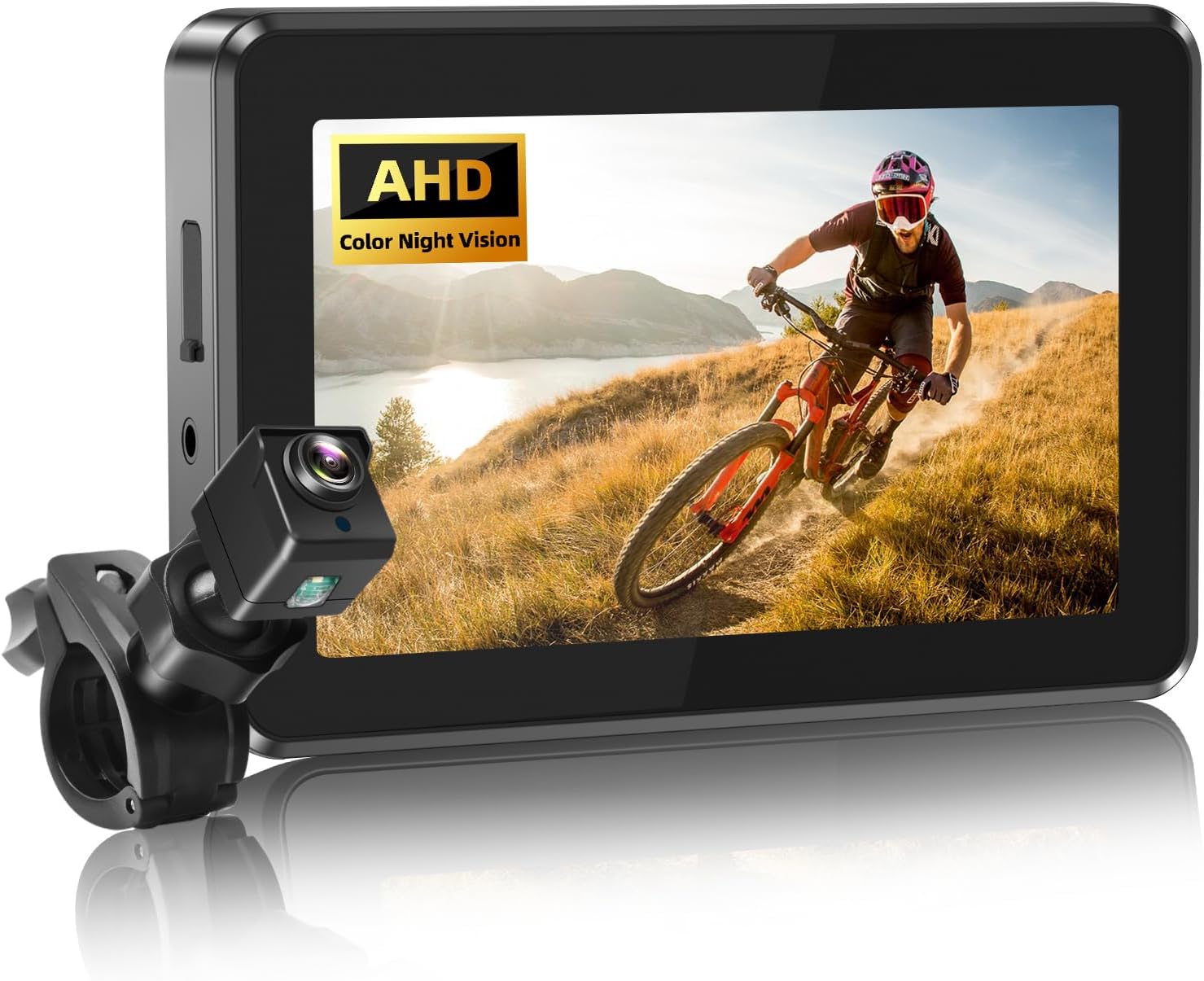 ATOVANKA Bike Rear View Camera,Bike Rear View Mirror with 4