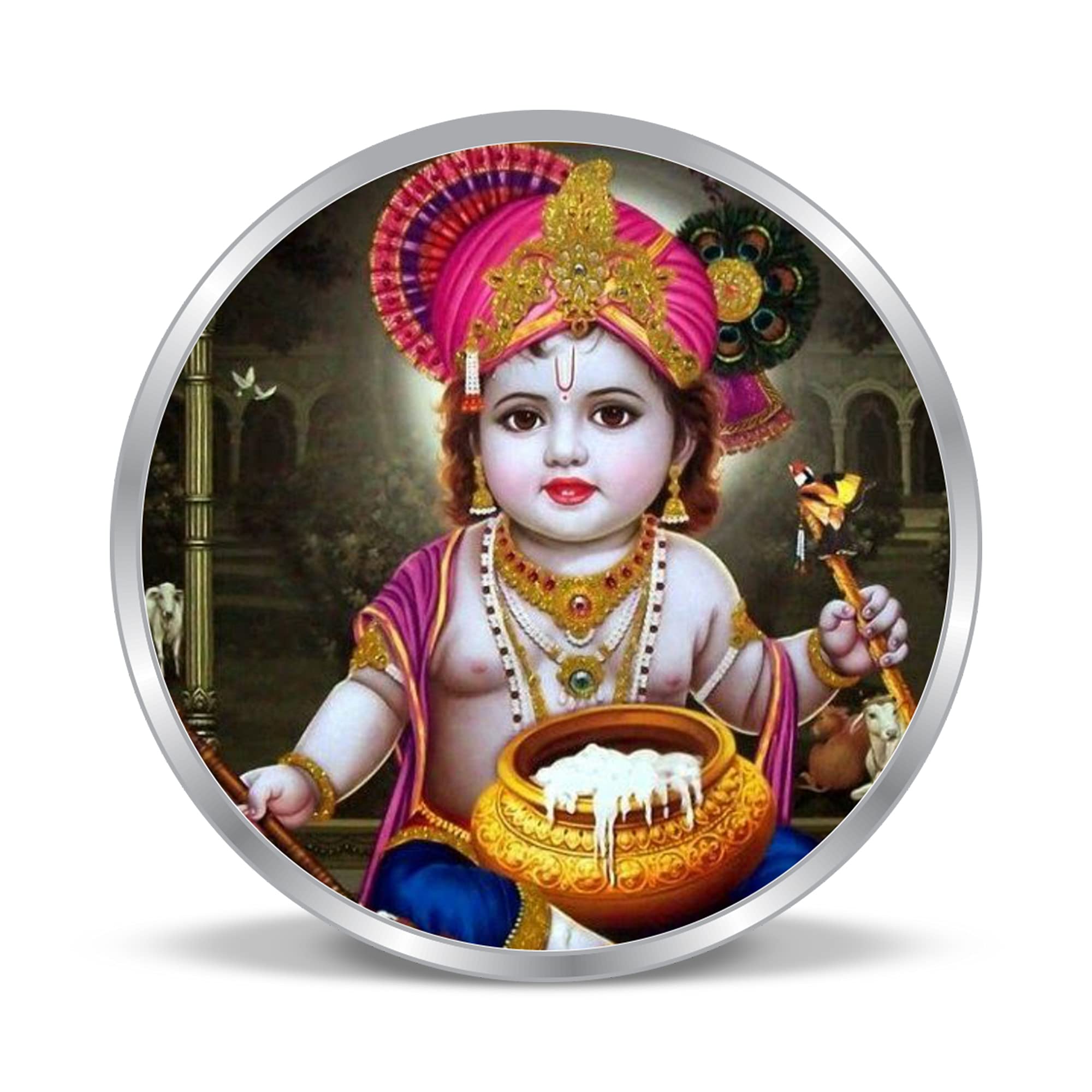 ACPL Precious Moments BIS Hallmarked Silver Coin Ladoo Gopal Krishna 20 gram 999 Pure (B09265KV8L) Amazon Price History, Amazon Price Tracker