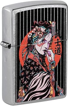 Zippo Lighter Japanese Geisha Girl - Street Chrome 81417