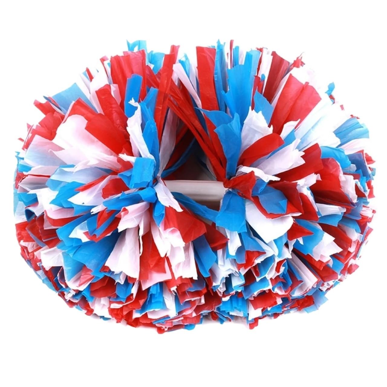 Glitter Metallic Foil Pompoms, 4 pcs Cheerleading Pom Poms Multicolor(Color 3)