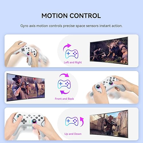Miniatura 5 de Olimoxi Switch Controller, Switch Pro Controller Wireless for SwitchSwitch LiteSwitch OLEDWindows PC,Wireless Switch Controller with RGB LED