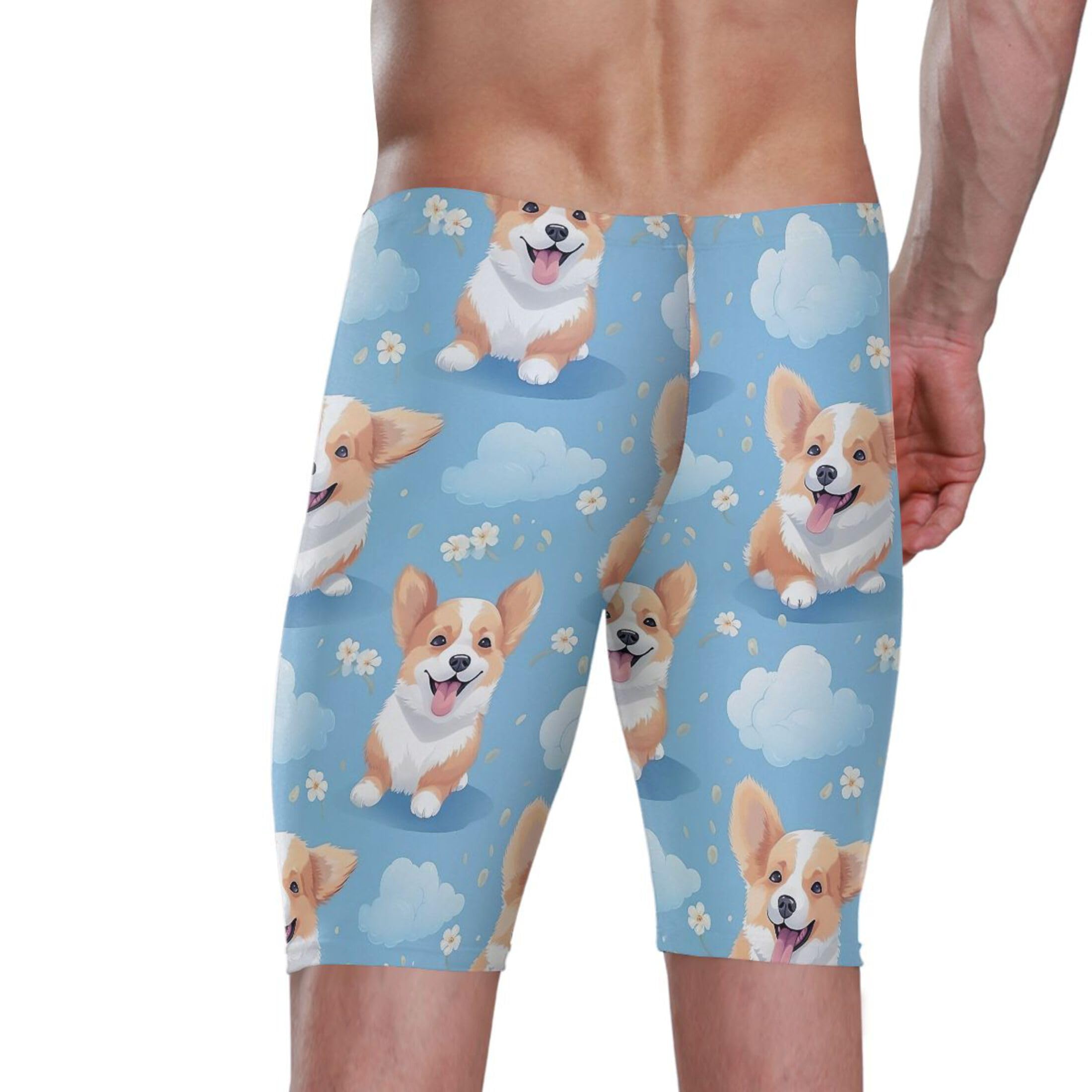 Dog Puppy Pug Animal Cute Men's Swimsuit Swim Jammers L B0402812