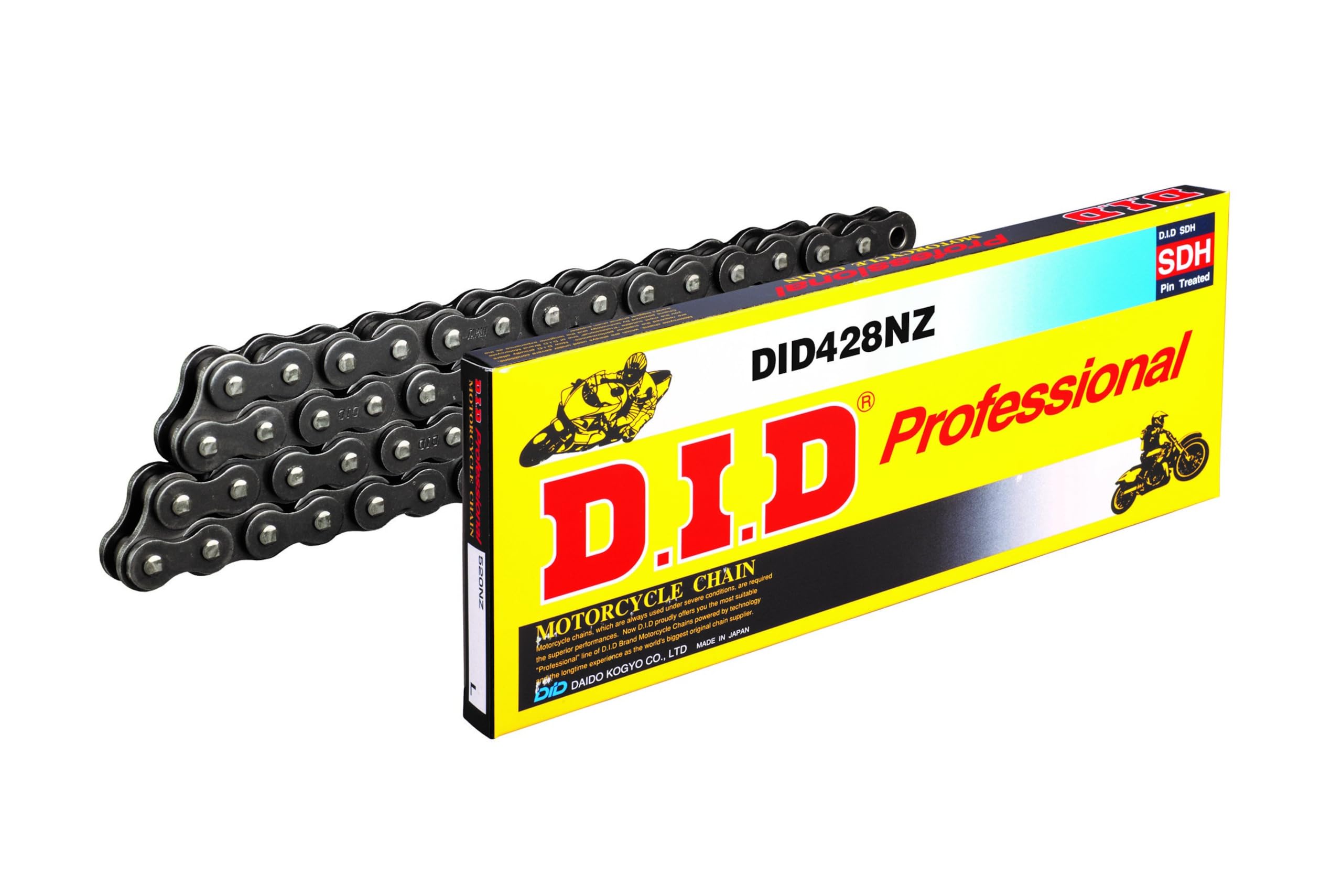DID Kette 428 NZ, 110 Glieder (Standard), offen mit Clipschloss