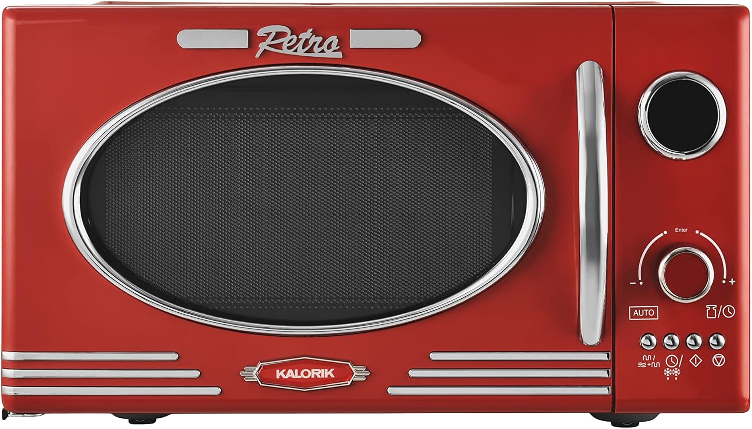 Przód view of the microwave oven with control panel