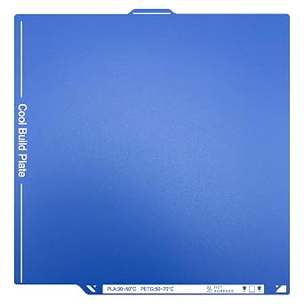 260x271mm Cold Build Plate for Elegoo Centauri Carbon 2 /Centauri Carbon 3D Printer, Double-Sided Textured Spring Steel Sheet, Easy Print Removal Low Temp Heated Bed