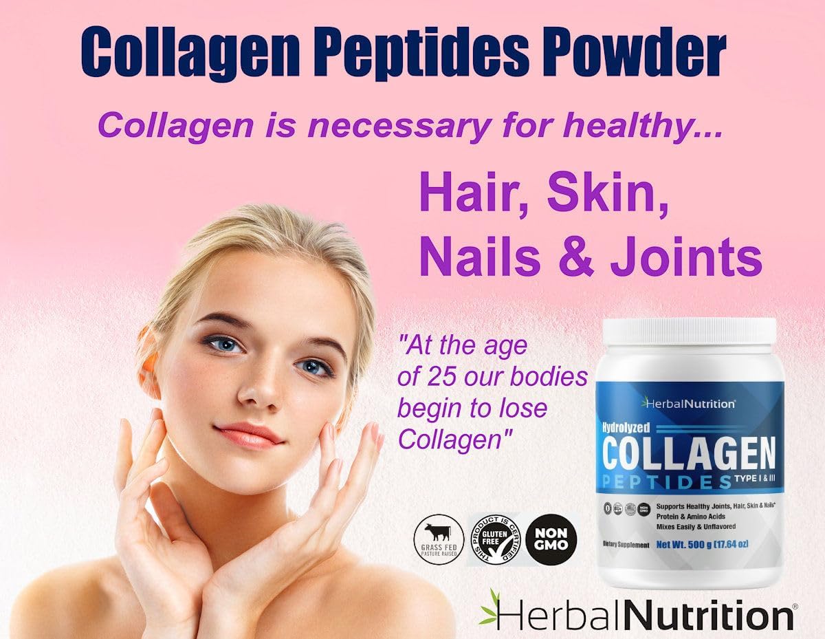 Ultra Pure Collagen Peptides Powder Hydrolyzed Proteins are Vital Proteins for Skin Hair Nails and Joint Health, Keto, Paleo Friendly, Non-GMO, Gluten Free, 25, 20mg Servings, 1 Container