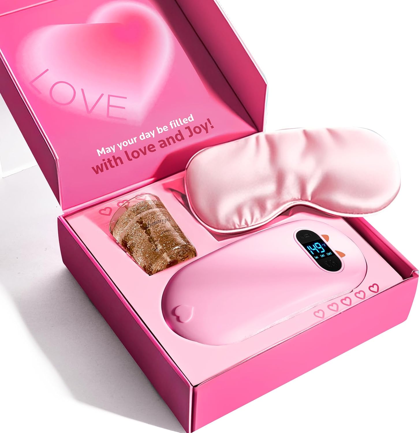 Portable Cordless Heating Pad, Heating Pads for Period Cramps, Back Pain with 6 Heat Levels 6 Massage Modes, Gift Set for Women