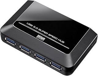 サンワサプライ 4ポートUSB3.0ハブ ブラック USB-HGW410BKN