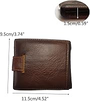 Vista 22 de Hombres Cool Eagle Wolf Caballo Totem Cuero Vaca Vertical Cartera Cremallera Multi-tarjeta Titular, Tótem de caballo, Minimalista