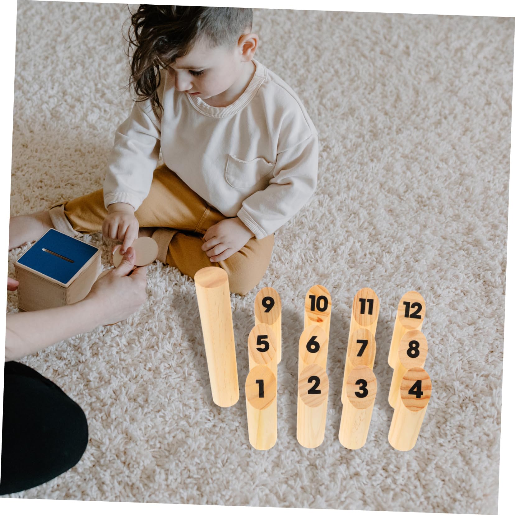 GANAZONO Bocce 1 Set Birilli finlandesi in legno giochi interattivi per famiglie allaperto giochi sul prato giocattoli da spiaggia oggetti di scena del gioco di squadra Giocattolo