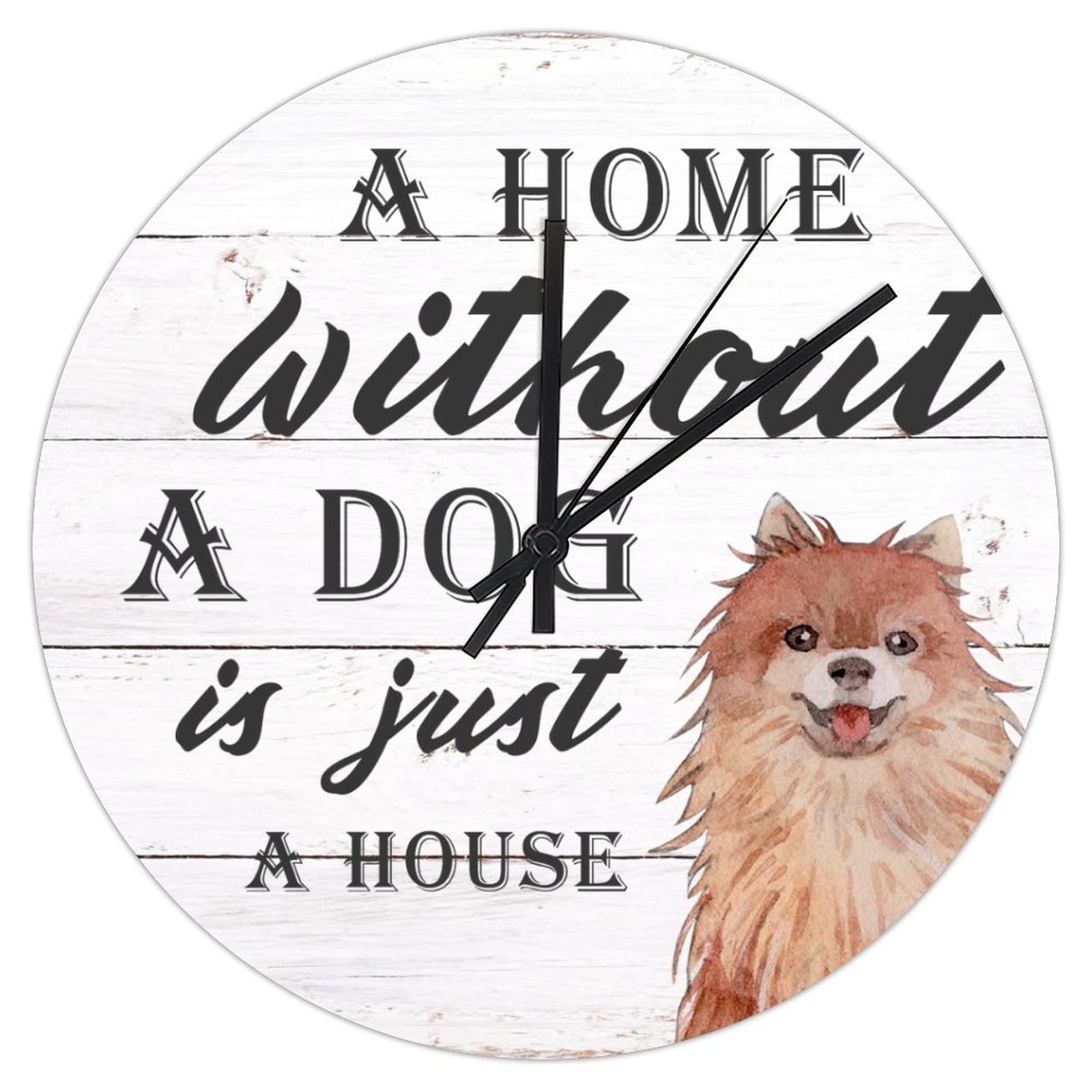 Horloge murale chien en PVC de 30 cm silencieuse pour une déco de cuisine ou de chambre