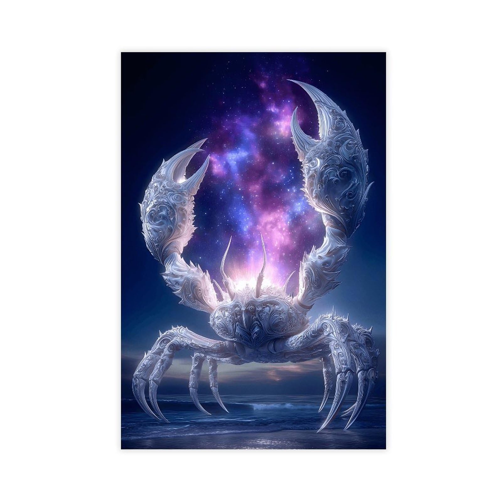 Ywtjax Unframe-Style Cancer Zodiac Poster Canvas Poster For Office Decor Gift