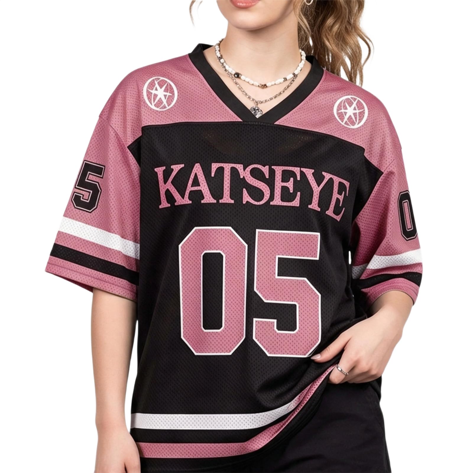 Katseye Tshirt The Wildworld Tour Jersey V-Neck Tee Concert Streetwear Tops