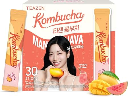 Amazon.com: TEAZEN Mango Guava Kombucha Tea, Hydration Drink Mix