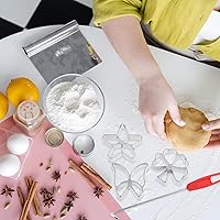 Vista 6 de Kichvoe Molde para Bunuelos con asa, 5 piezas rosetón timbal hierro set gofres moldes con mango embudo pastel anillo Molde para Buñuelos De Viento