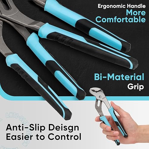 Miniatura 5 de SHALL Juego de alicates para juntas de ranura y mini alicates SHALL