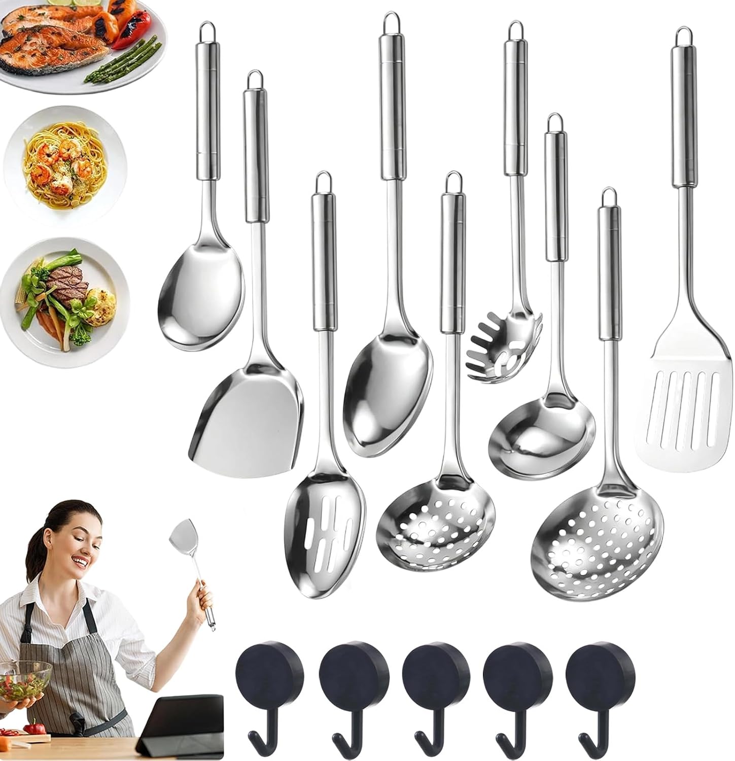 Pure Titanium Cooking Utensil & Spatula Set, 2026 New Titanium Kitchen Cooking Utensils Set (9PC)