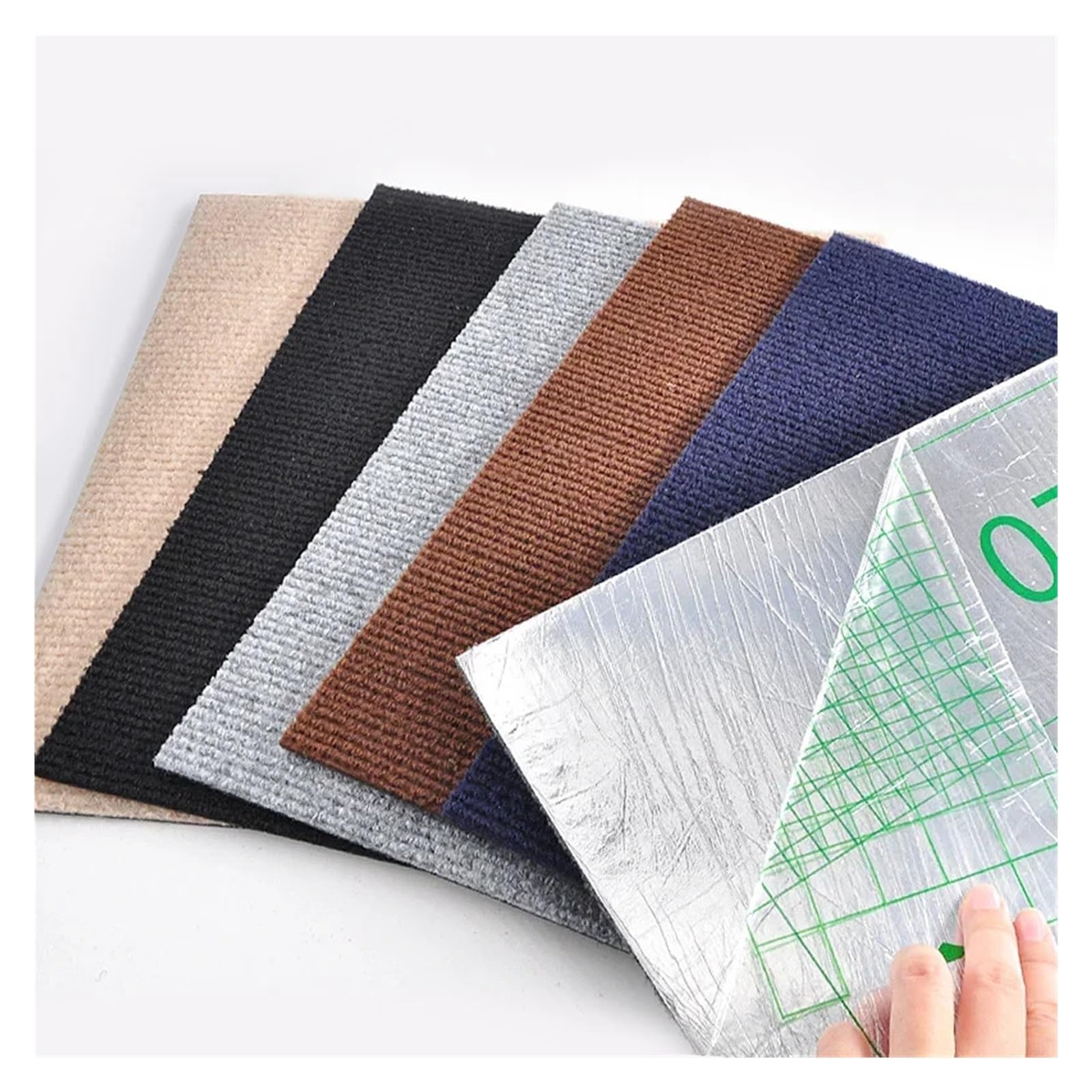 Dalles de moquette à coller, Dalles de moquette auto-adhésives 30 cm x multicolores 10-30 pièces amovibles(Dark Blue,20pcs)