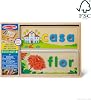 Melissa & Doug Spanish See & Spell Educational Language Learning Toy, Early development & activity toys, Puzzle, Wooden puzzle, Gift for 4 year old boy or girl