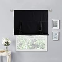 Vista 6 de NICETOWN Cortina Opaca para Ventana de Baño - Cortinas Enrollables de Privacidad con Aislamiento Térmico para Puerta de Vidrio/Ventana de Cocina