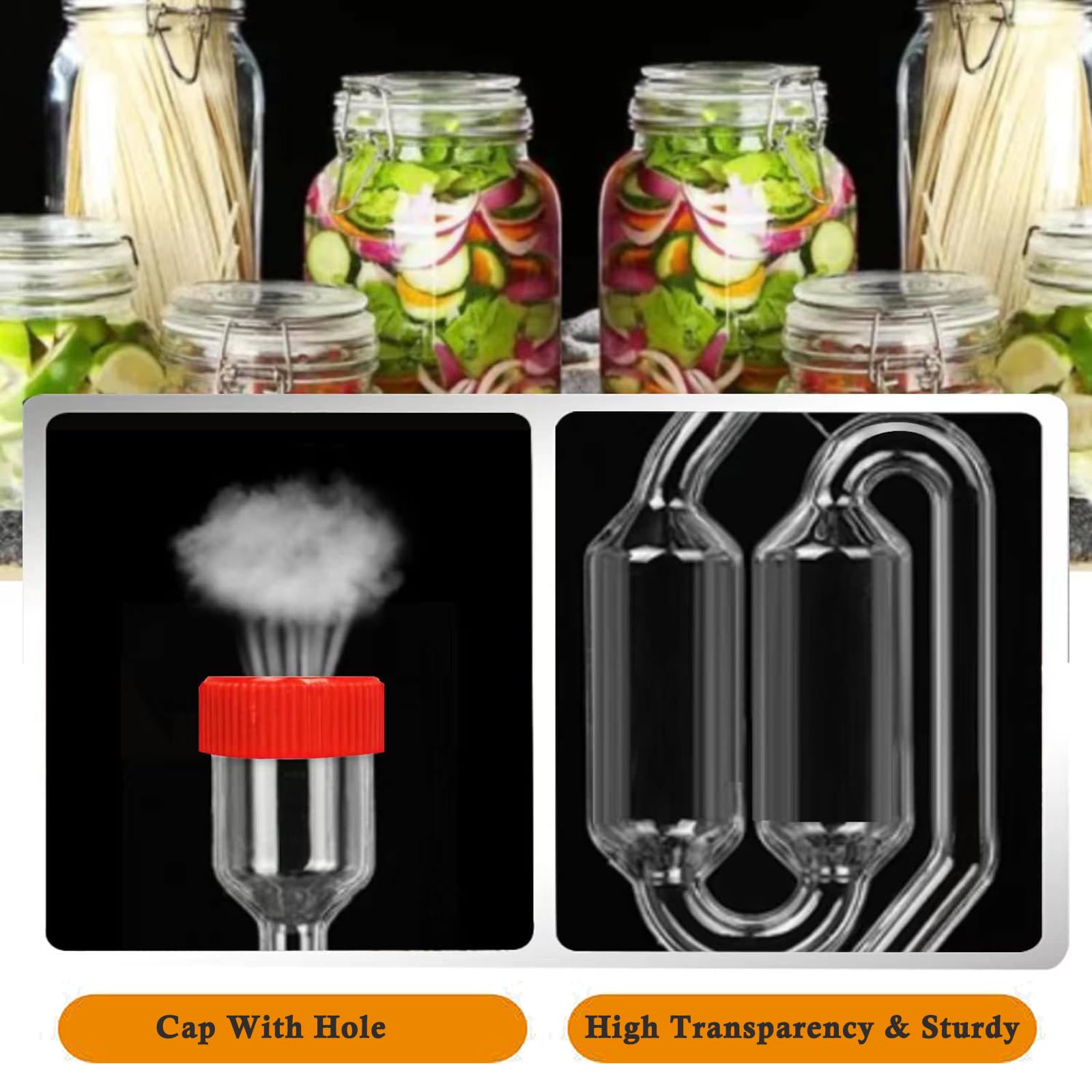 équipement Brassage Maison Barboteur Fermentation 3 Pièces - Avec Bouchons Caoutchouc - Pour Vin, Bière, Choucroute - Alimentaire Fermentation Vin Choucroute