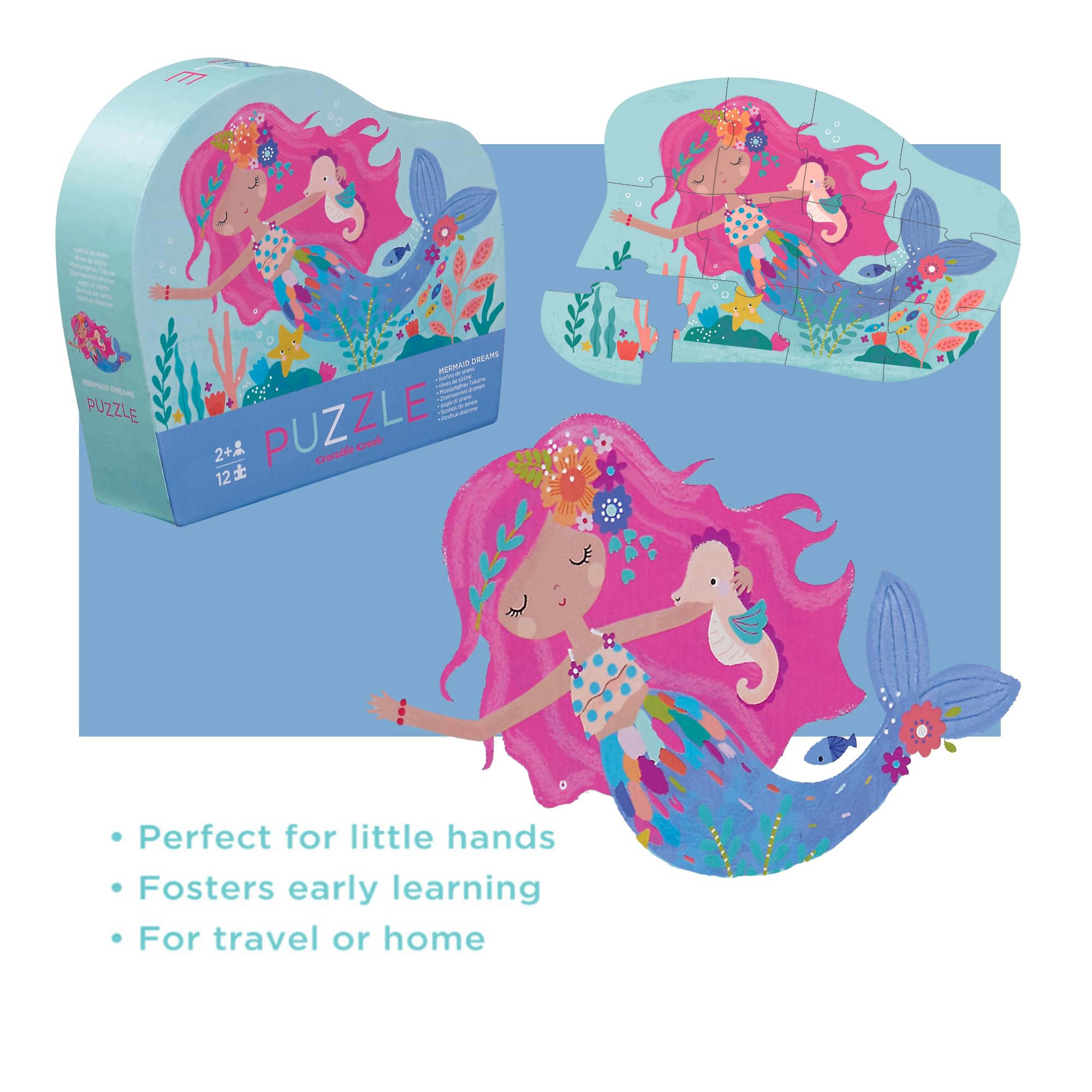 Amazon.com: Crocodile Creek 12-Piece Mini Jigsaw Puzzle - Fun
