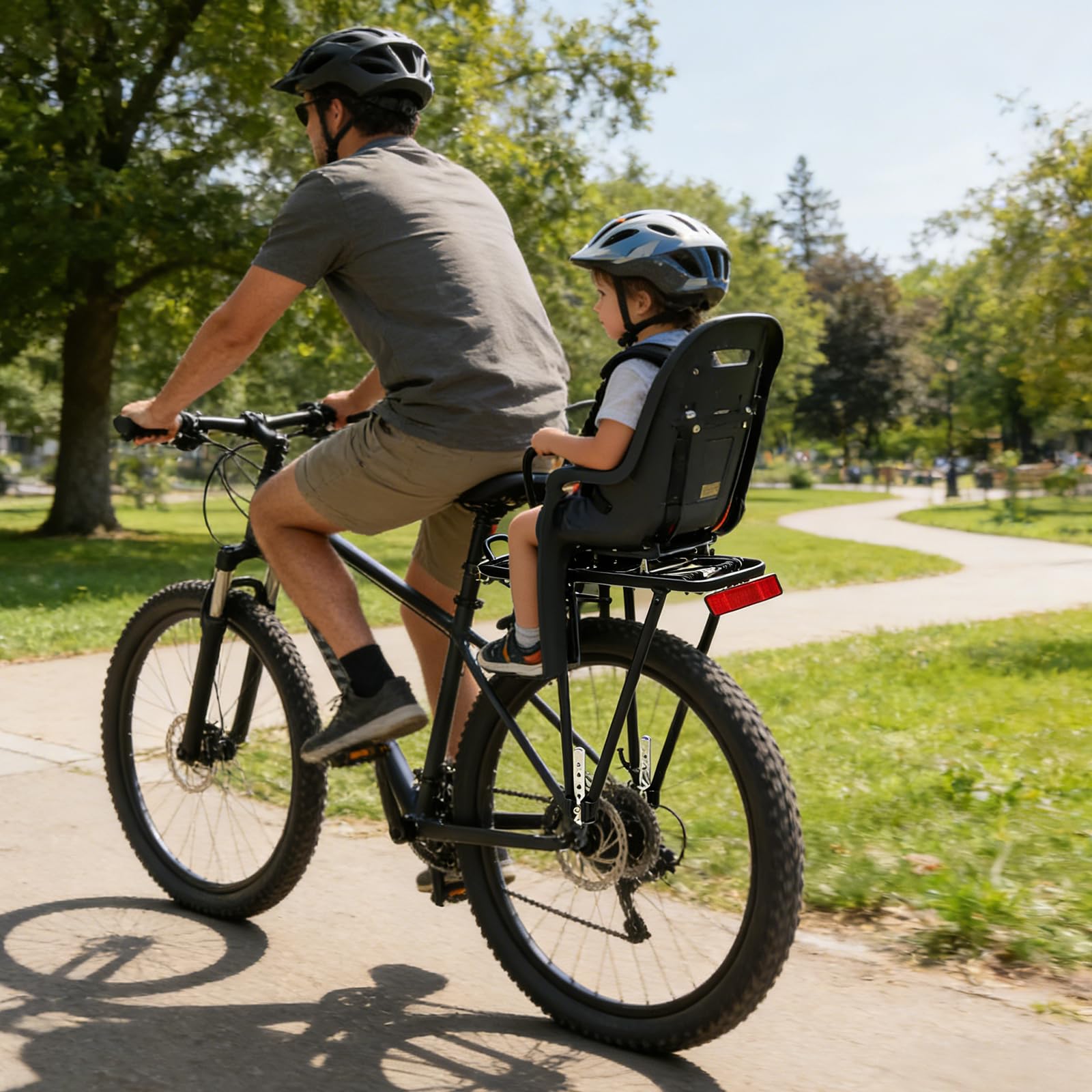 Porte-Bagages De Vélo,Vélo Porte Bagage, Porte-Bagages Arrière, Universel, Hauteur Réglable, en Alliage D'aluminium, avec Réflecteur, Charge Maximale 75 Kg pour Vélos 26-29 Pouces, Noir