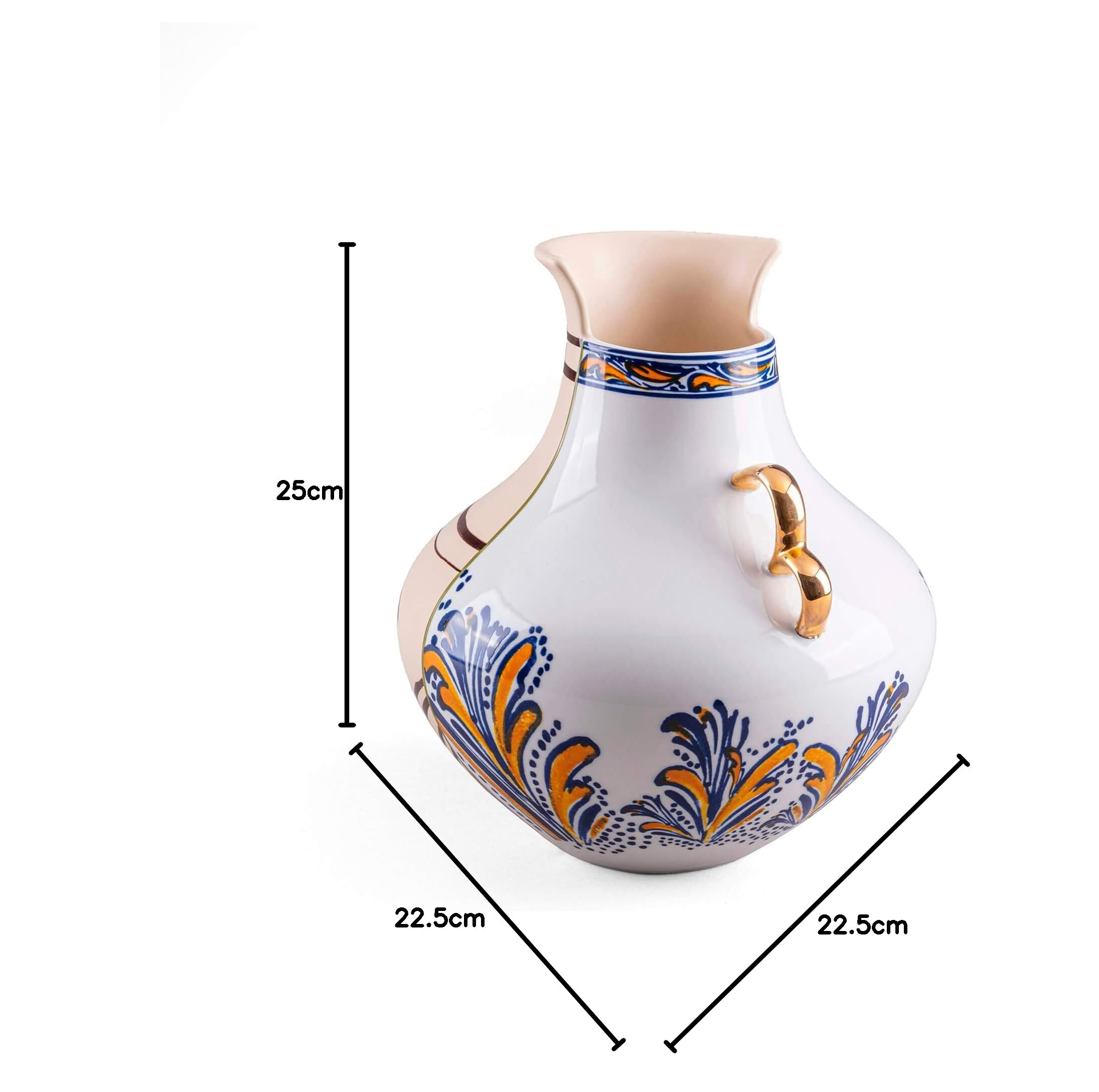 Amazon.co.jp: SELETTI 花瓶 Hybrid フラワーベース NAZCA 花器 陶器 