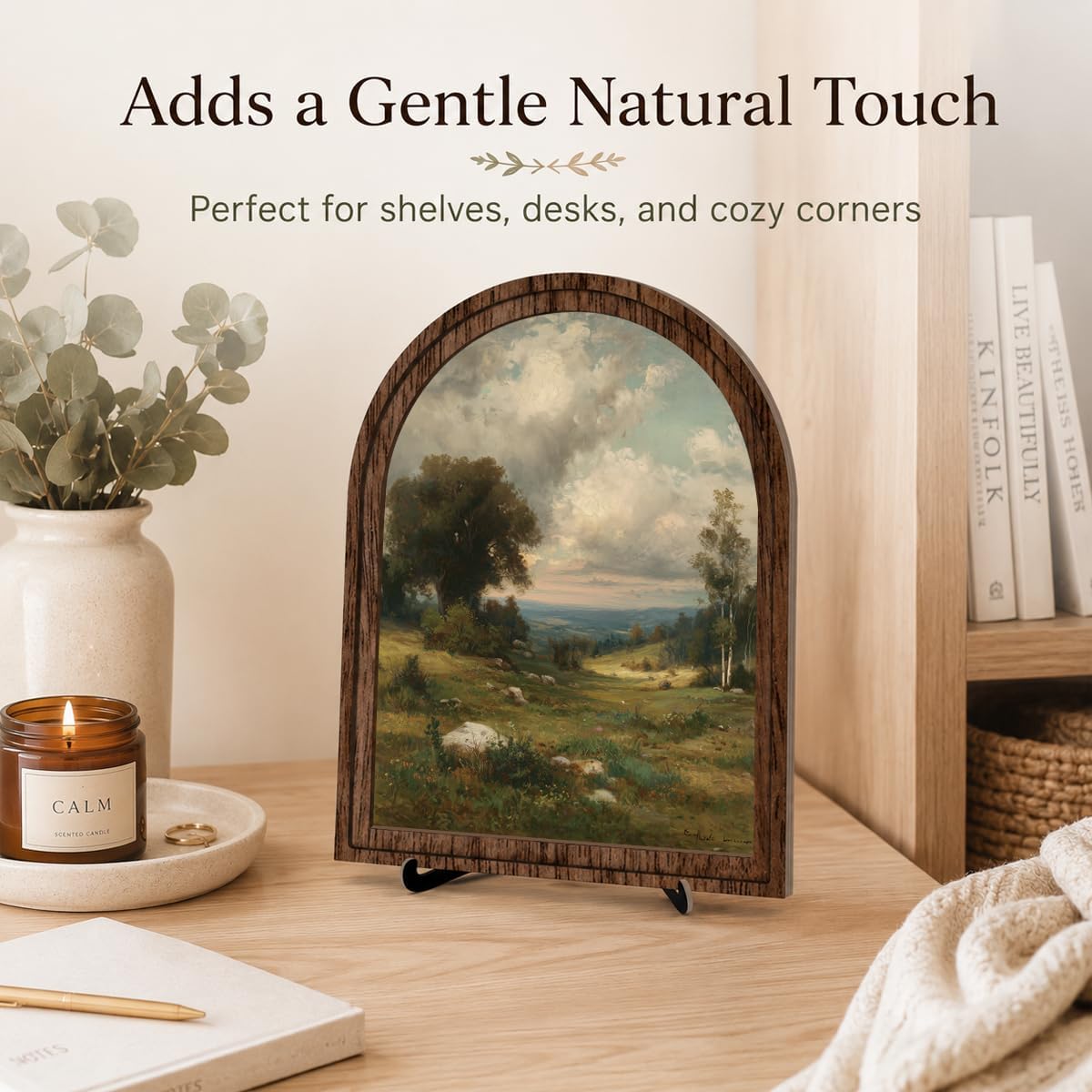 Moody Rustic Table Decor, Vintage Landscape Wall Art, 8x10 Inch image 2