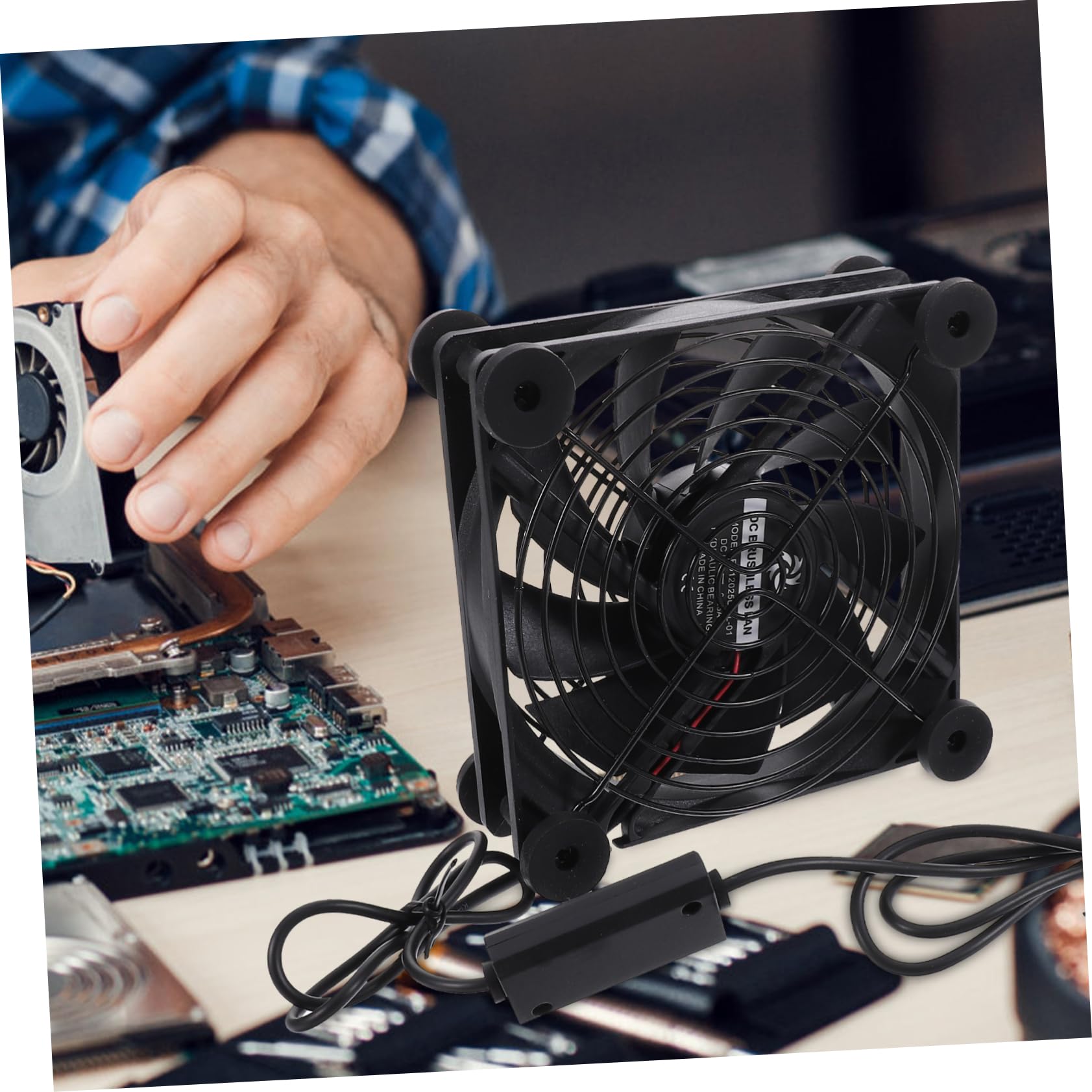 HEMOTON Ventola di Raffreddamento USB per Router Hard Disk Portatile Velocità Facile Installazione e Pulizia