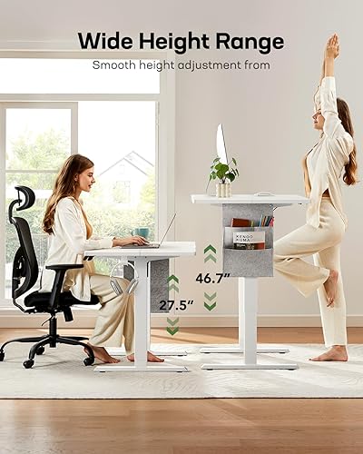Vista 38 de Marsail Escritorio de pie, escritorio de altura ajustable para oficina en casa, escritorio de pie, escritorio de 63 x 24 pulgadas, escritorio