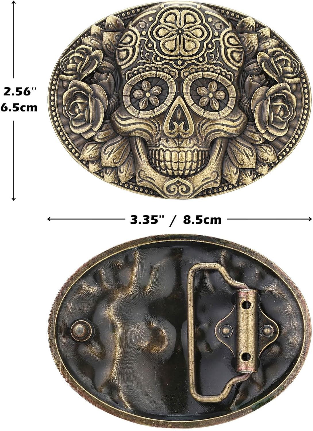 Western Belt Buckle for Men Women Vintage Cowboy Cowgirl Texas Rodeo Poker Belt Buckles - Image 3