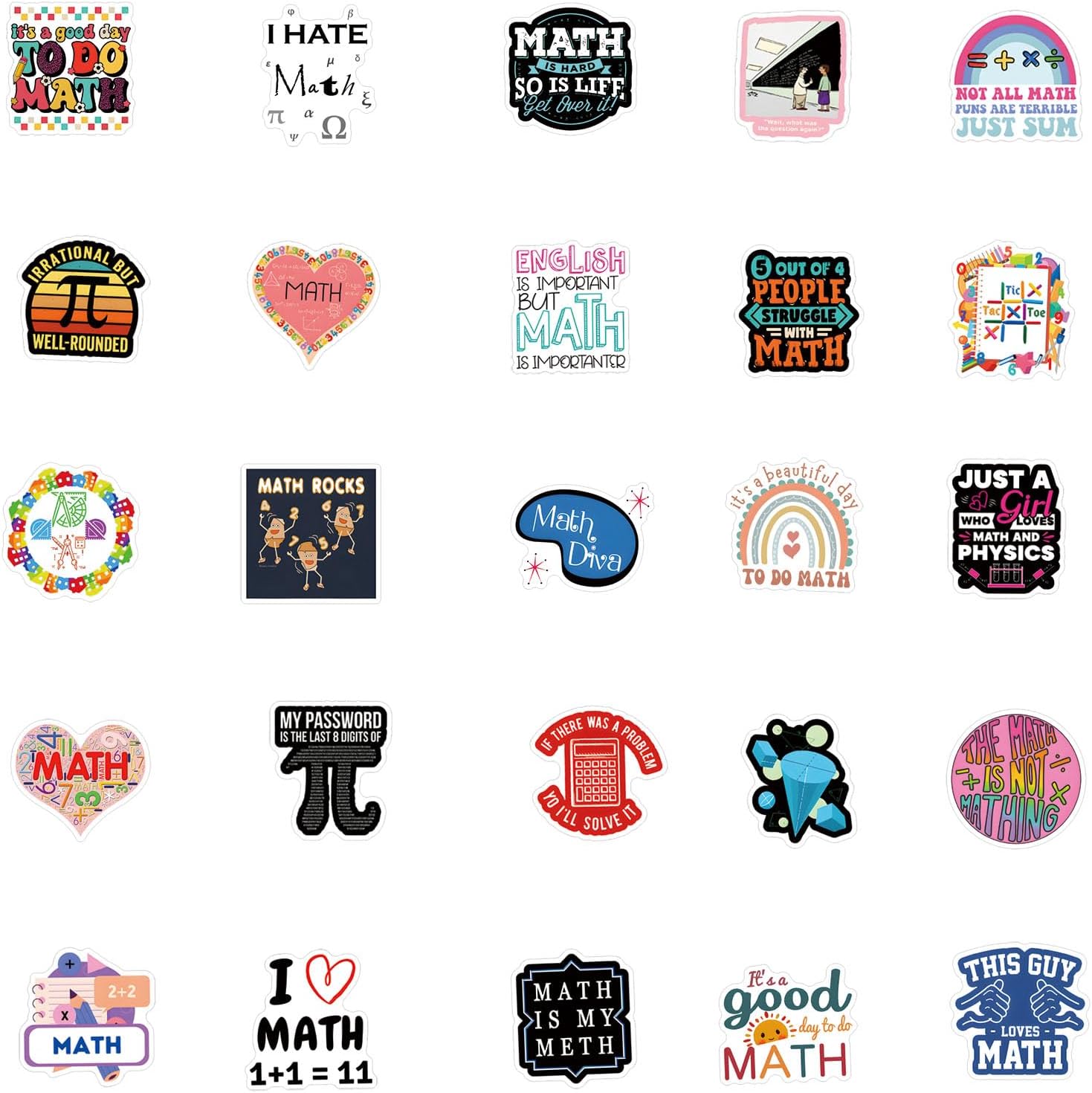 200Pcs Math Stickers Pack, Science Aesthetics Vinyl Waterproof Decals for Water Bottle,Laptop,Phone,Skateboard,Scrapbooking,Bumper Decor for Fans for Party Supply - Image 9