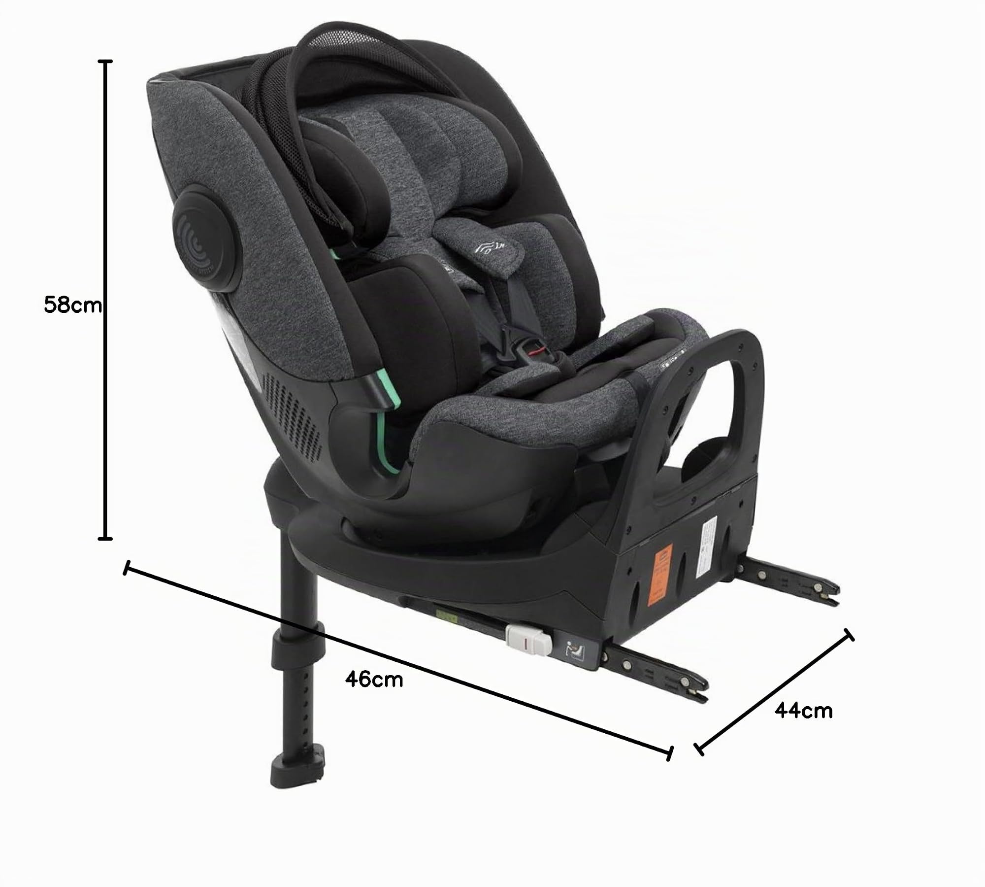 BI-SEAT I-SIZE AIR WITH BASE BLACK AIR