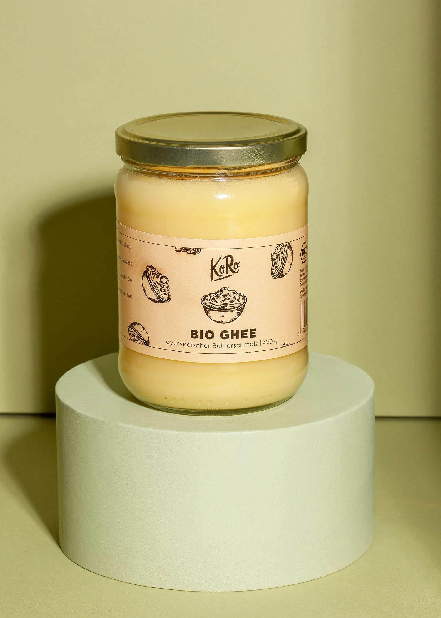 KoRo - Ghee bio 420 g - burro chiarificato, burro sciolto, senza lattosio, tipico della cucina ayurvedica
