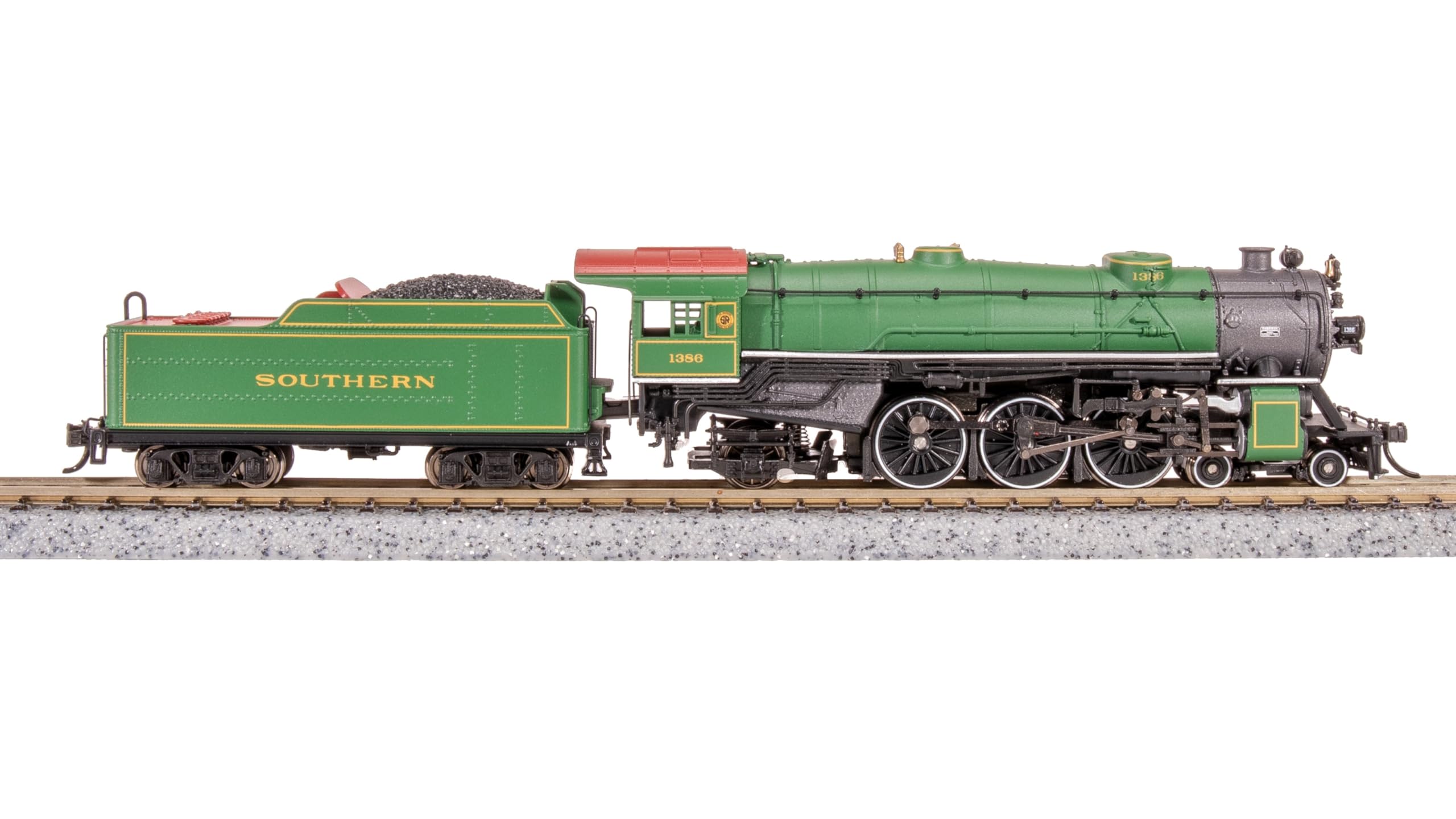 Broadway Limited 7987 Heavy Pacific 4-6-2, SOU 1386, Sylvan Green, Paragon4 Sound/DC/DCC, N Scale