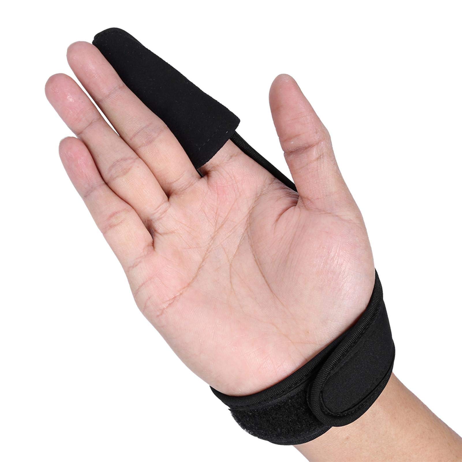 EVTSCAN Einfinger-Handschuh, Schwarz Komfortabler Einzel-Zeigefinger-Schutz Unisex-Gummiband-Handschuh zum Angeln im Freien Sport & 
