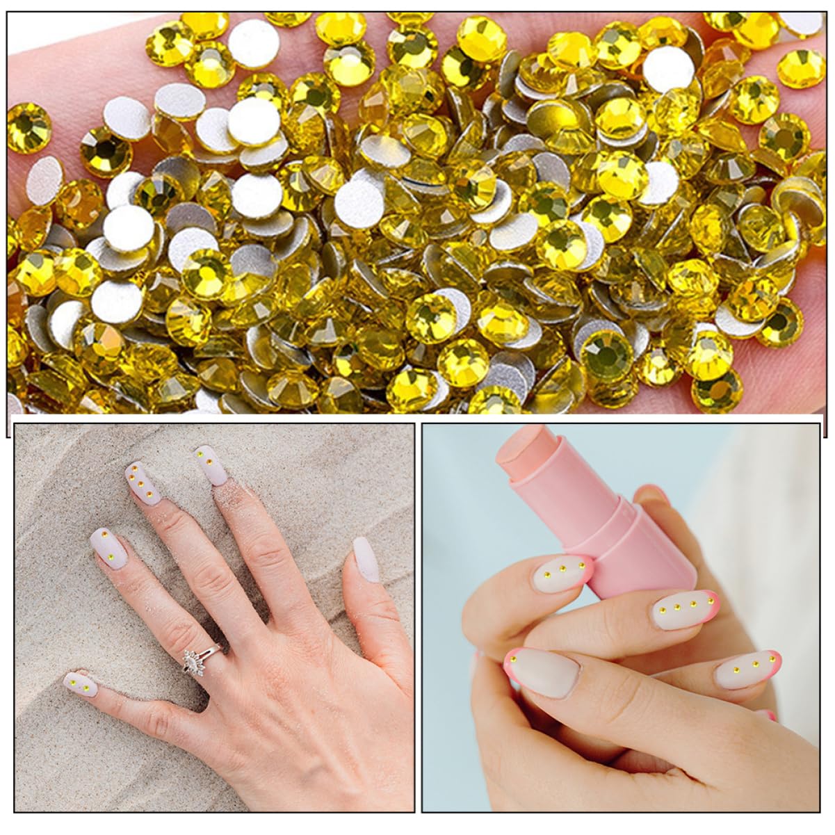 NUOBESTY 11520piezas Rhinestones Para Uñas Adornos De Manicura Decoraciones De Arte De Uñas Brillantes y Brillantes Accesorios Para Para Acrílicas y Manualidades