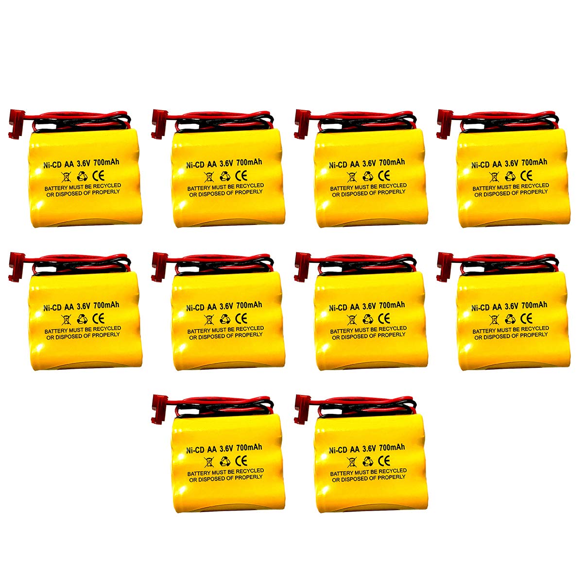 10 Pack BGN800-3DWP-41REC LPX70RWH NNYXSB NIC0553 ANIC0553 41B020AD13301 BNP3700B 3.6v 700mah Ni-Cd Battery Replacement BNP3700B S/L 026-148 CUSTOM-93 026148 LPX70RWH CUSTOM-23