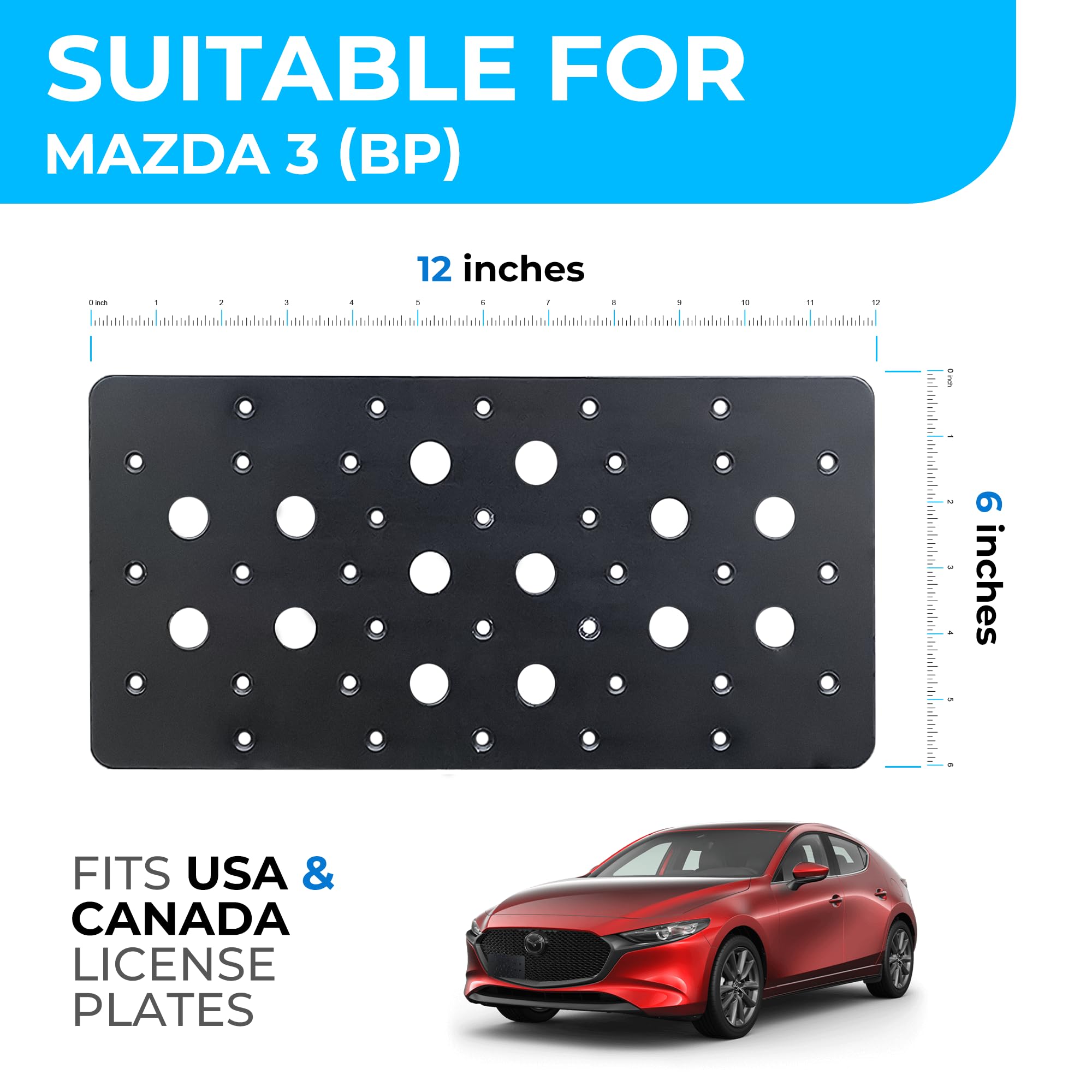 Pack De 20 Soportes Adaptadores Para Matrícula Europea – Marco Universal Para Coche Y Camión, Negro ABS