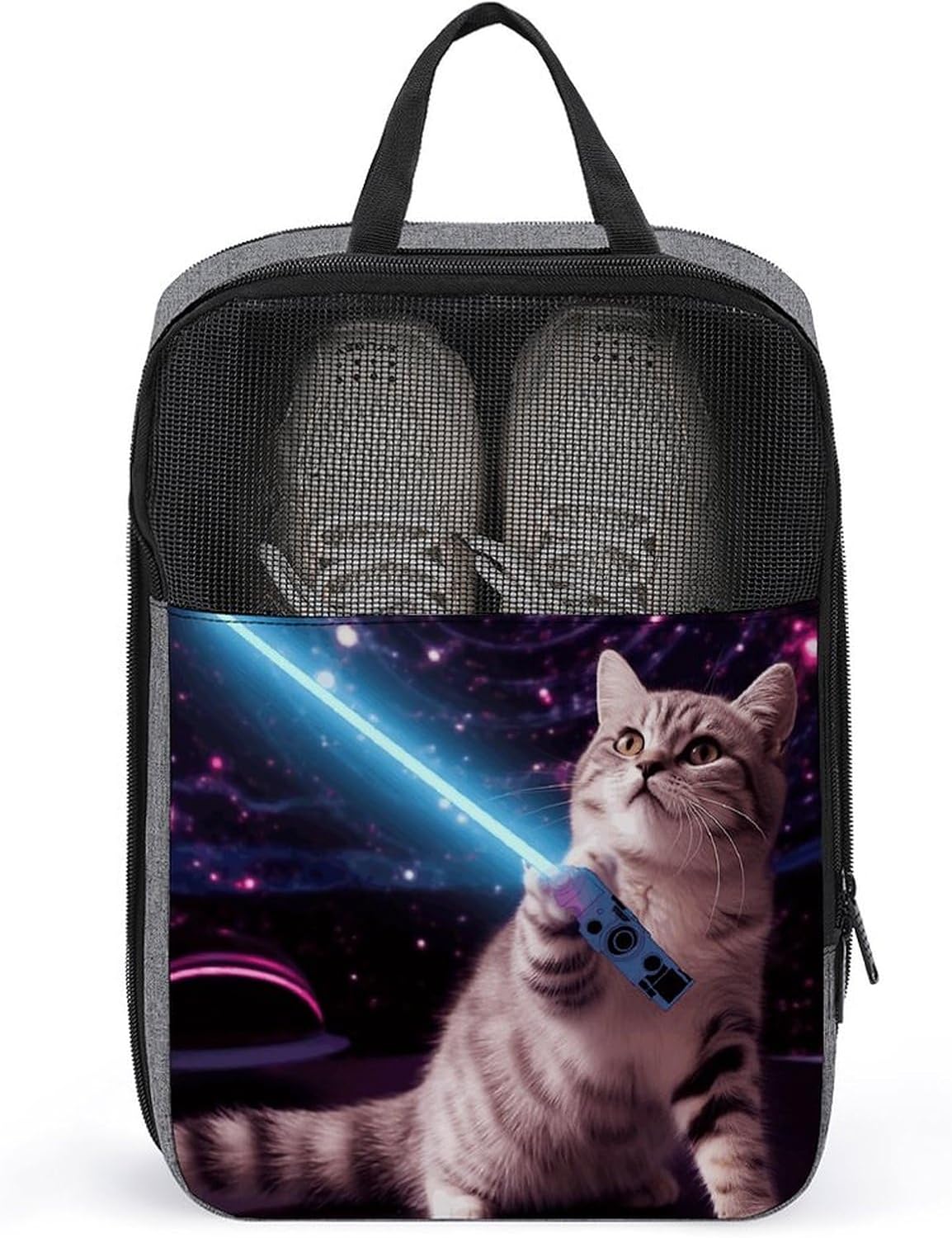 Shoe Bag, Funny Laser Cat Printed Shoe Bag,storage Hanging Shoe Bag,bath Towel Storage Bag