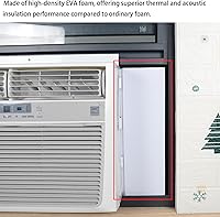 Vista 5 de Paneles de aislamiento de espuma para aire acondicionado de ventana, kit de panel aislante lateral de CA, paquete de 2, blanco, 17 pulgadas de alto