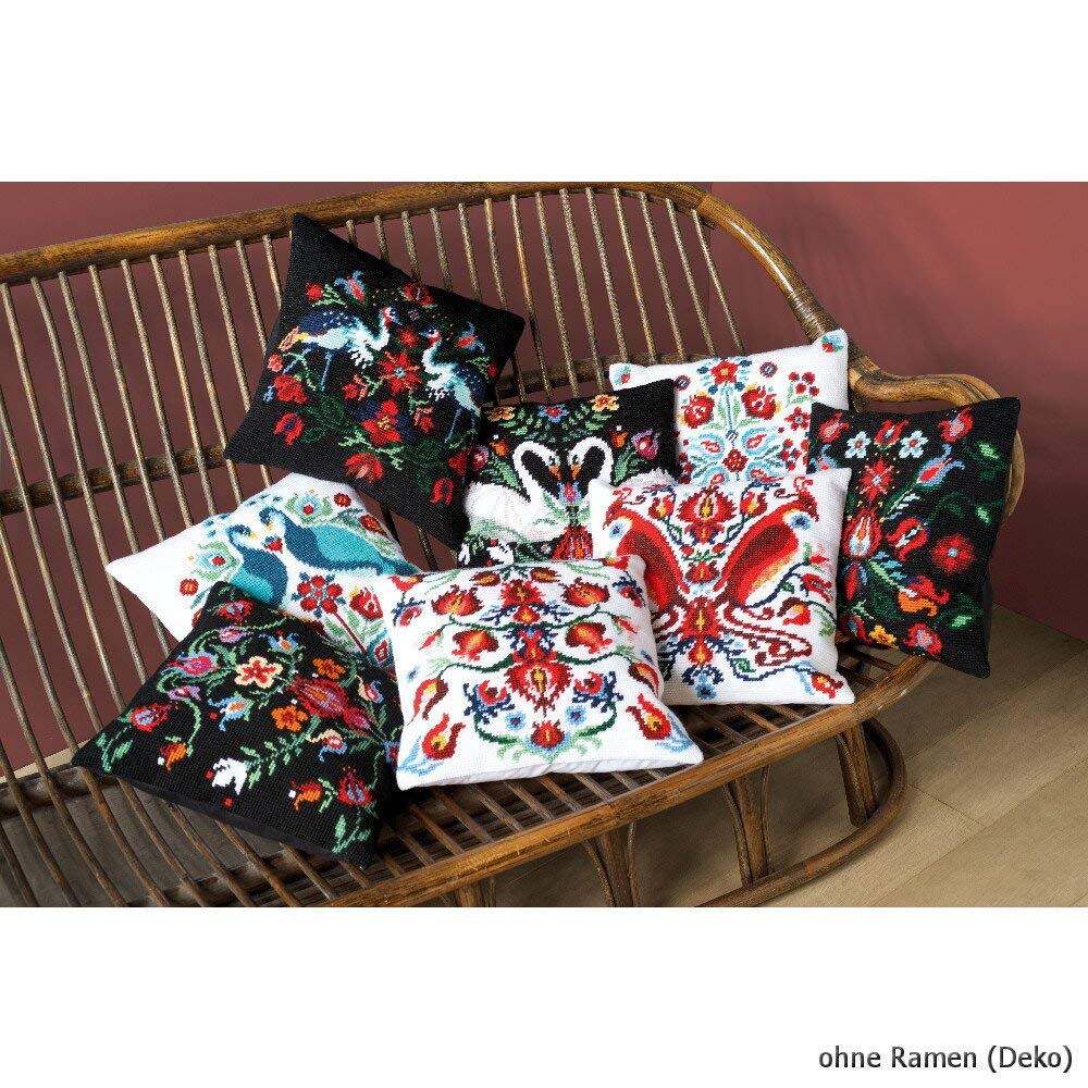 Vervaco Zara - Kit per ricamo a punto croce con cuscino in gobelina, in cotone, multicolore, 40 x 40 x 0,3 cm