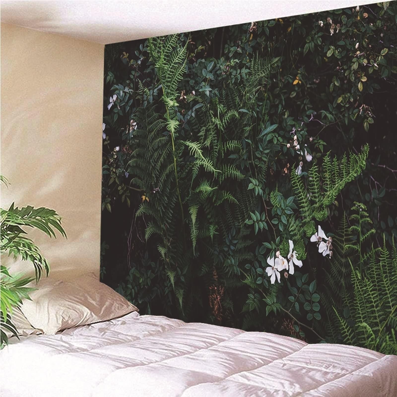 Wycian Tapiz exterior para colgar en la pared, plantas L, verde, microfibra, 260 x 240 cm (ancho x alto)