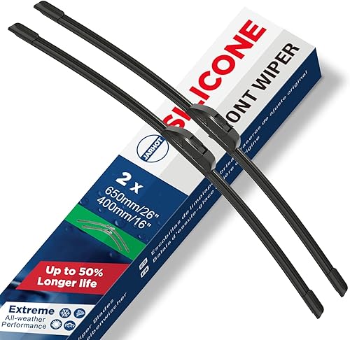 Jarhot Escobillas de limpiaparabrisas de 26 pulgadas + 16 pulgadas de repuesto para Toyota Corolla 2019-2009 RAV4 20-13Honda Accord 20-18 CR-V