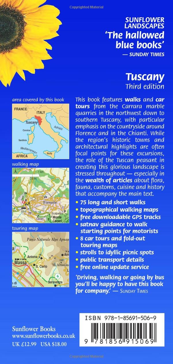 Tuscany Sunflower Walking Guide: 75 long and short walks and 8 car tours (Sunflower Guides)